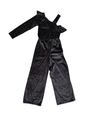 Zara Girls' Sparkle Velvet One-Shoulder Jumpsuit Size 7